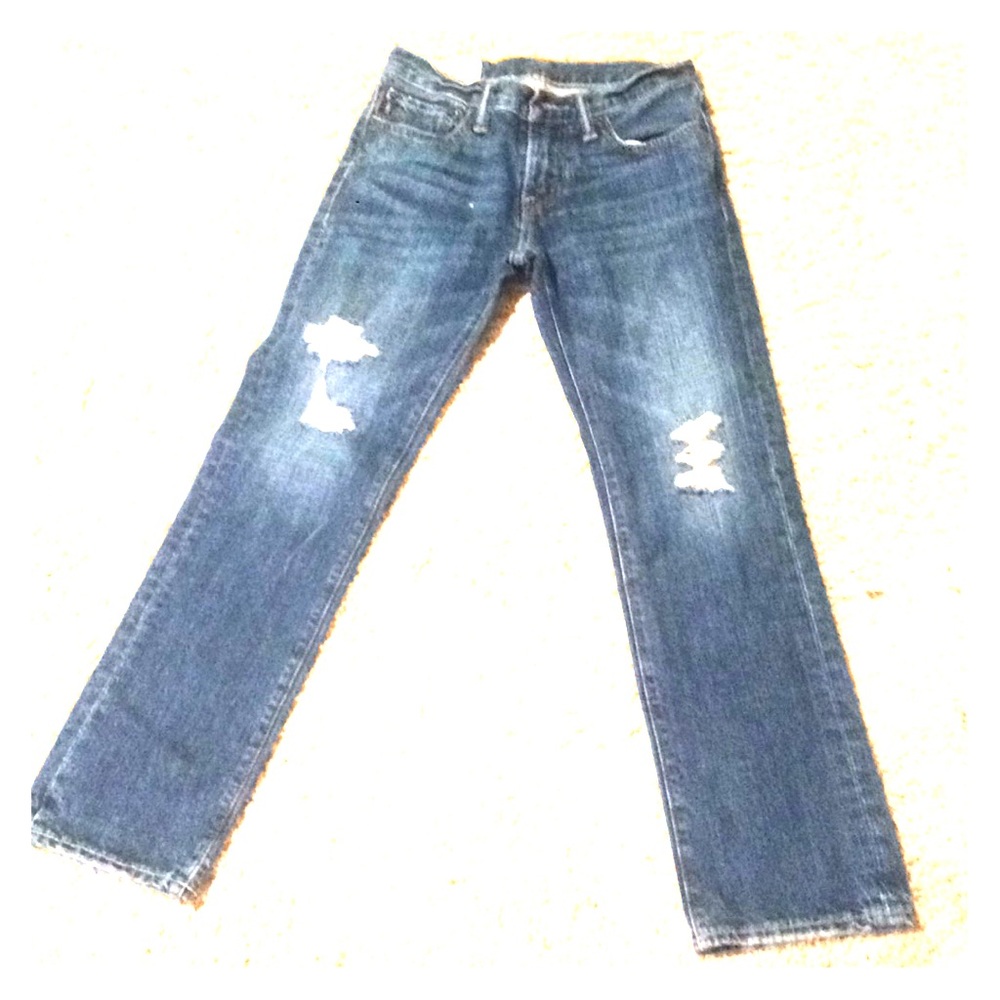 Denim ripped jeans